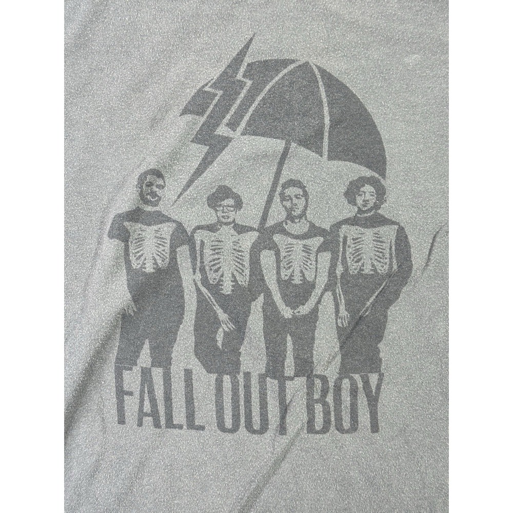 Fall Out Boy Skeleton Band Tee Tultex Black T-Shirt Size S Emo Rock Punk - Picture 2 of 4